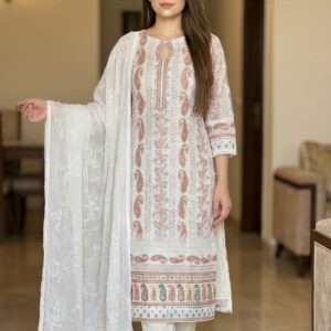Elegant Printed Kurti Pant Dupatta Set