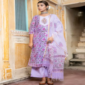 Embroidered Cotton Suit