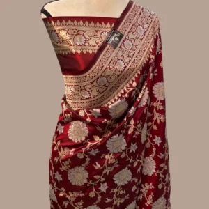 Embroidered Saree with Heavy Border Work